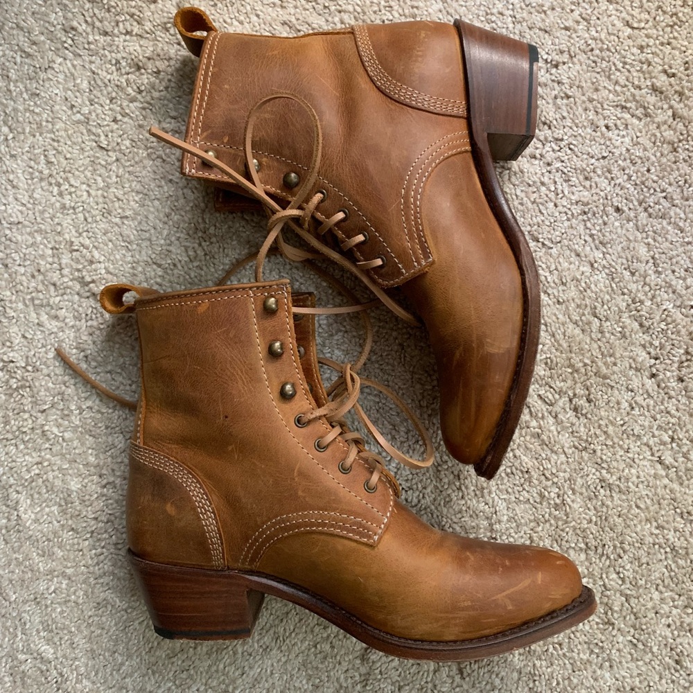 Aerin brown leather boots